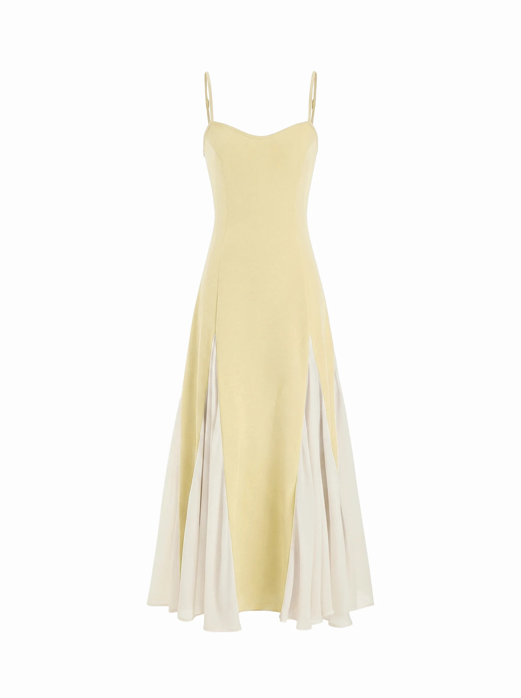 Color-Blocked Scoop Neck Flared Maxi Dress | Cider