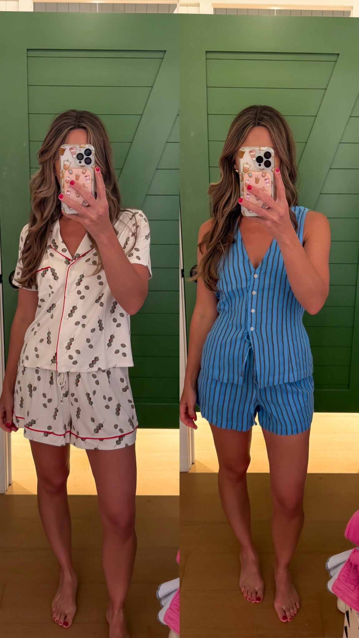 Matching sets from @Aerie 
Pajamas are the coziest and I wear small
Linen set need xs in too and small in shorts 

#LTKSaleAlert #LTKootd #LTKxAerie