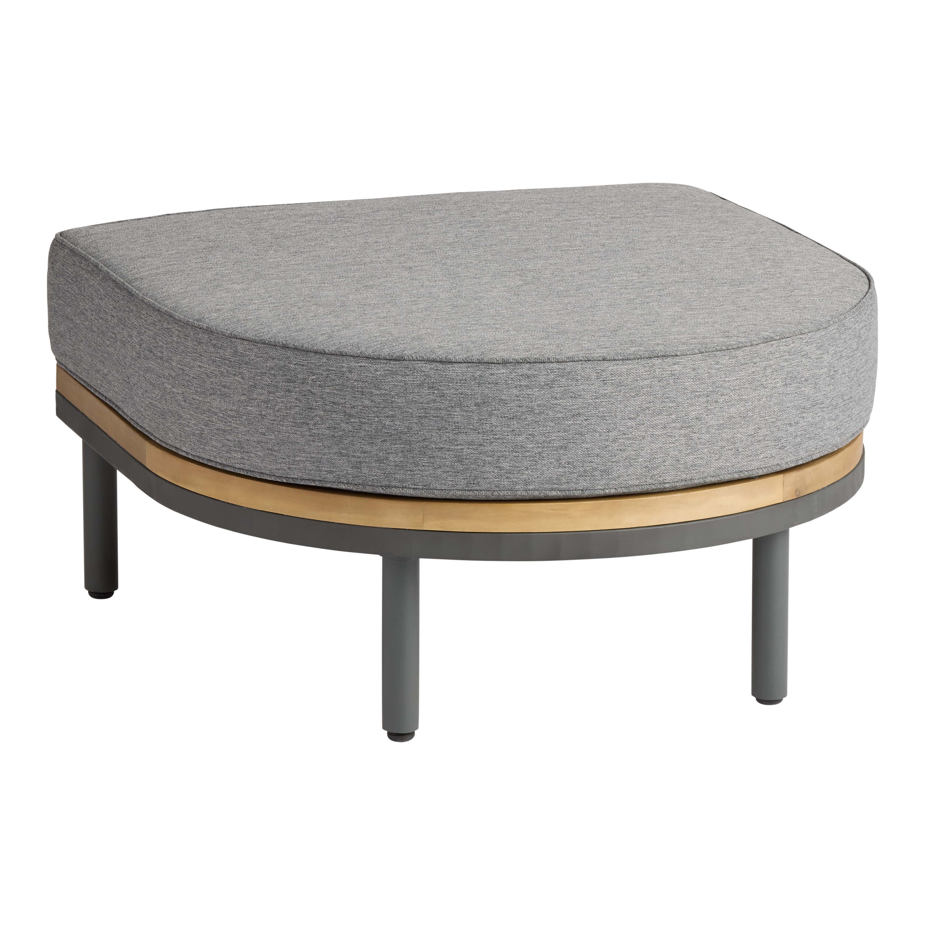 Andorra Curved Modular Outdoor Ottoman | World Market