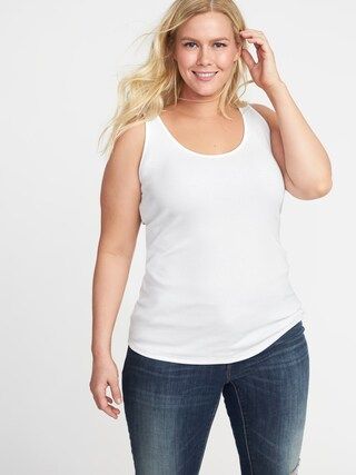 First-Layer Fitted Plus-Size Rib-Knit Tank | Old Navy (US)