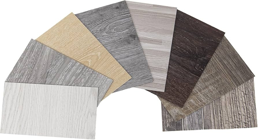 Art3d Peel and Stick Floor Tile Vinyl Wood Plank Samples Set of 8, Rigid Surface Hard Core Easy D... | Amazon (US)