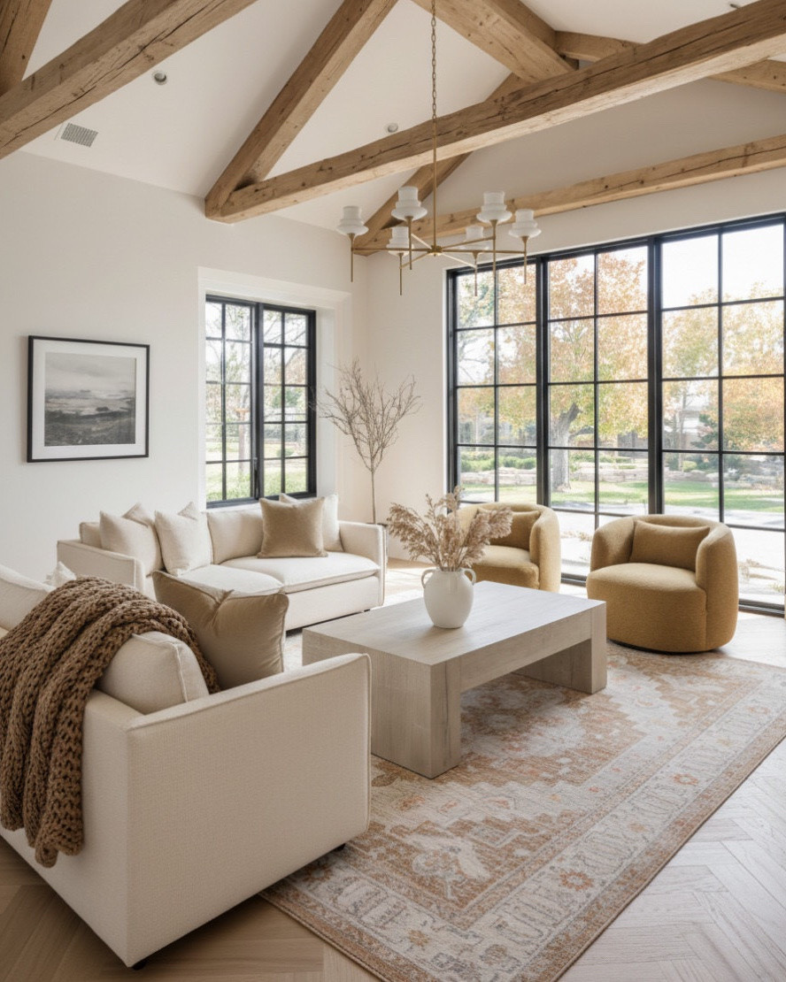 Cozy Modern Living Room Finds Bring warmth and elegance into your home with this modern-meets-cozy setup. Shop the look featuring: Cream linen sofa — timeless and neutral for any space Mustard accent chairs — the perfect pop of color Minimal wood coffee table — sleek, Scandinavian-inspired design Ceramic vase with hydrangea stems — adds a fresh, organic touch Chunky knit throw — cozy up in style Vintage-inspired area rug — ties the whole space together Tap to shop every detail and recreate this warm fall living room look at home. Perfect for searches like modern living room decor, neutral fall home accents, cozy minimalist interiors, and affordable designer furniture finds.

#LTKsale #LTKhome #LTKstyletip