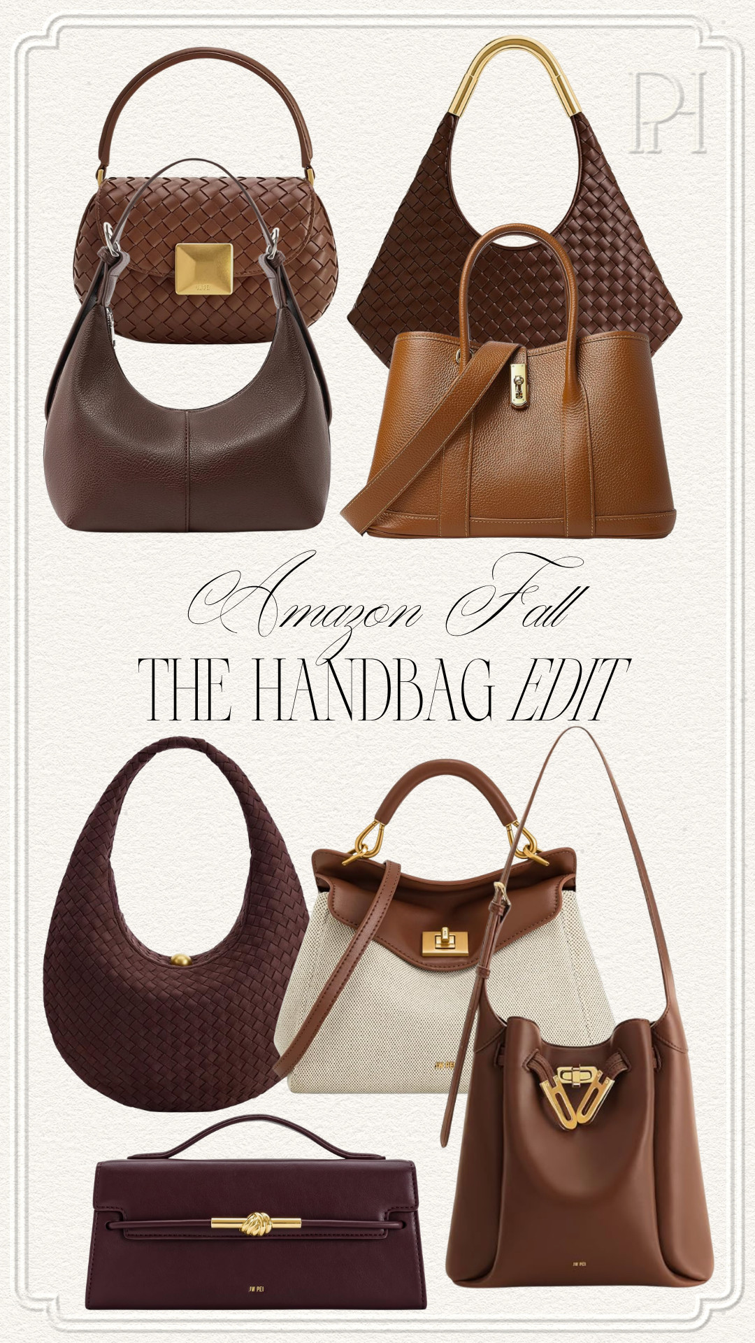 The fall handbag edit from Amazon!

Amazon finds, fall fashion, fall style, fall outfit, fall looks, fall accessories, brown handbag, top handle bags, woven handbag, leather tote bag, crescent bag, night out handbag, burgundy handbag, chocolate brown handbags, purse, neutral handbag 

 #LTKgrwm #LTKootd #LTKSeasonal
