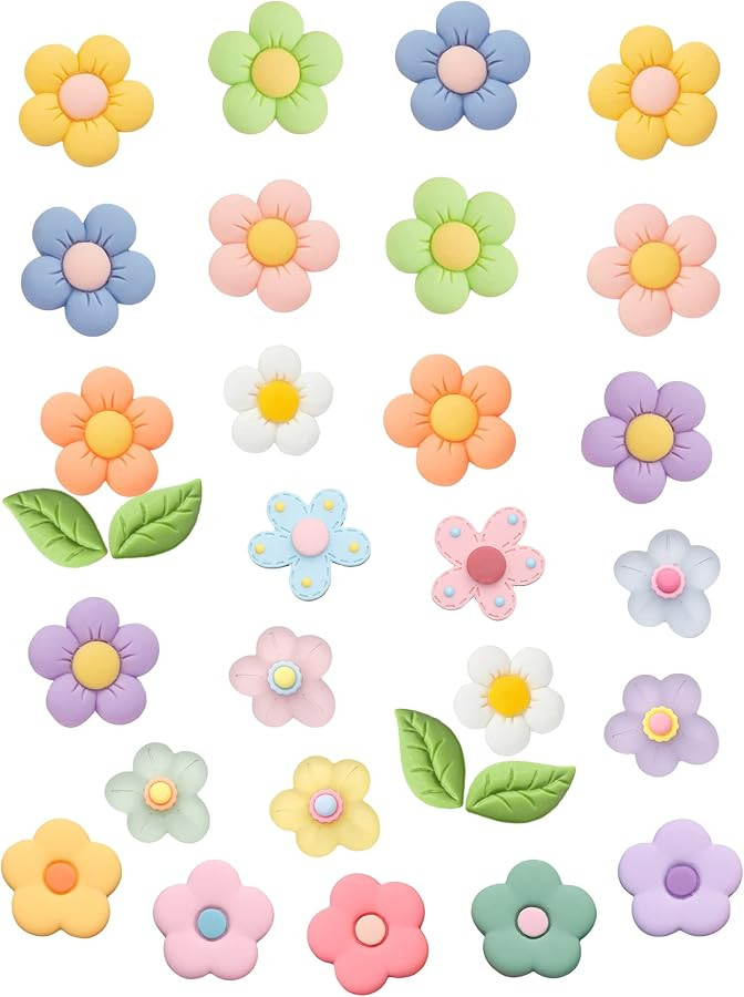 30Pcs Flower Charms for Croc Cute Floral Designer for Girls Women Teens Kids Kawaii Shoe Decorati... | Amazon (US)