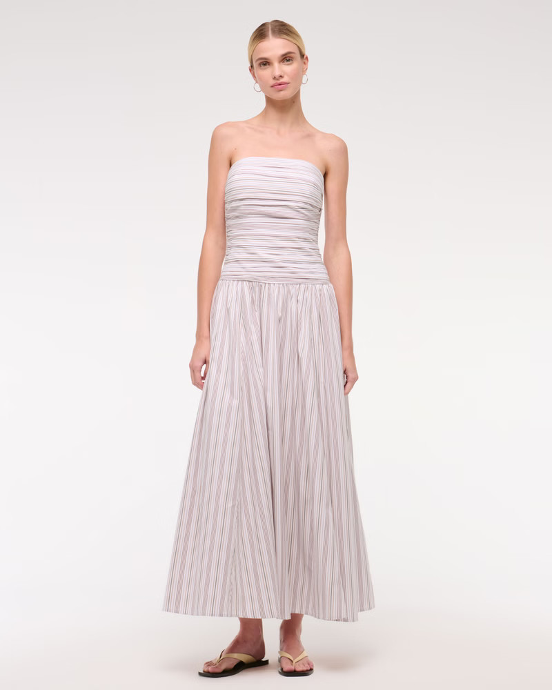 Women's The A&F Emerson Strapless Maxi Dress | Women's Clearance | Abercrombie.com | Abercrombie & Fitch (UK)