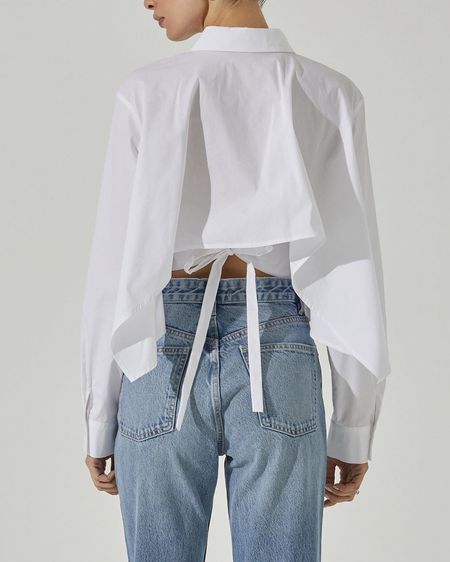 White button down top
Jeans
Denim 
#LTKfindsunder100