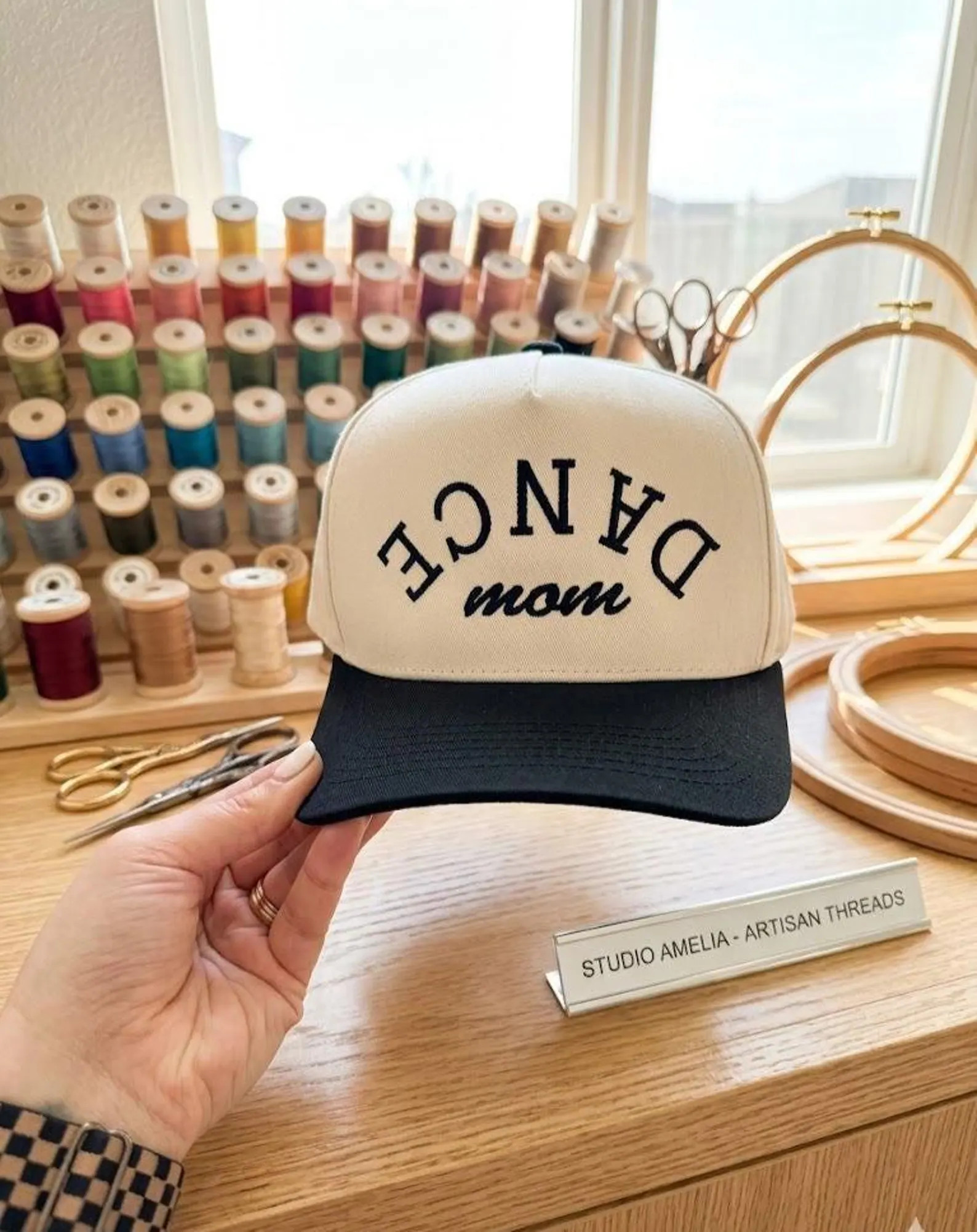 Embroidered Dance Mom Trucker Hat: Custom Thread Color Mama Cap | Etsy (US)
