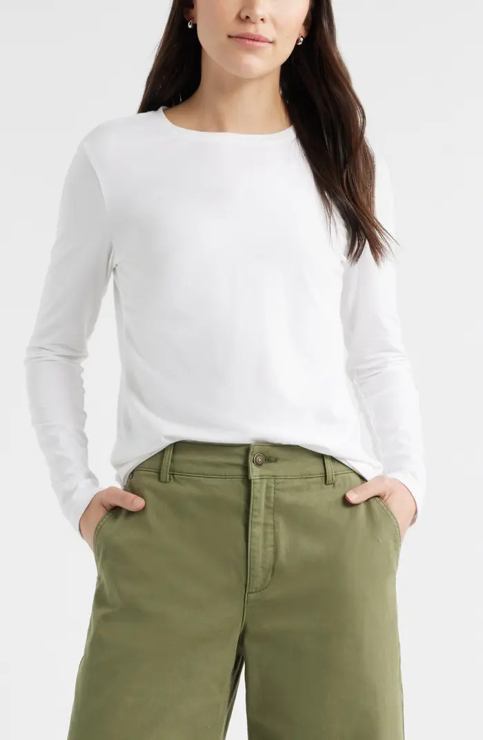 Caslon® Crewneck Long Sleeve T-Shirt | Nordstrom | Nordstrom