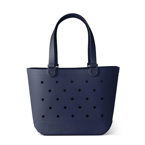 Amazon.com: Simple Modern Beach Bag Rubber Tote | Waterproof Large Tote Bag with Zipper Pocket fo... | Amazon (US)
