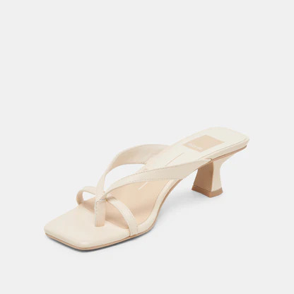 BREVEL HEELS BONE LEATHER | DolceVita.com