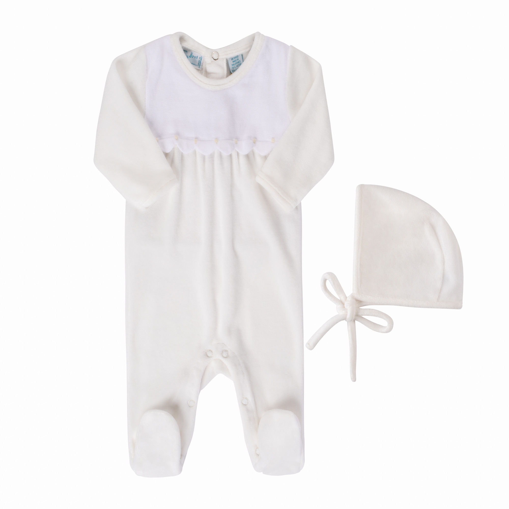 Dressy Velour Romper with Hat | Feltman Brothers