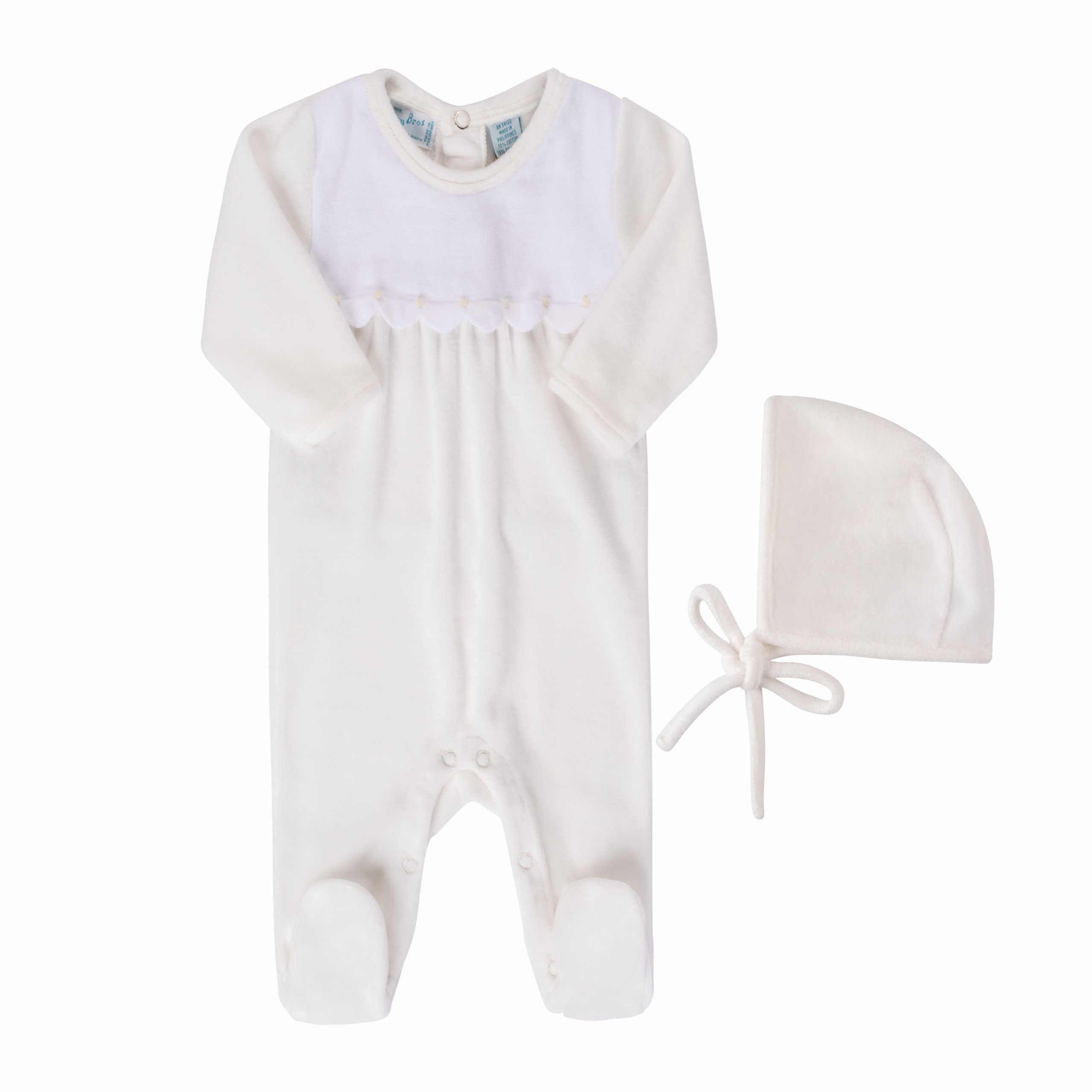 Dressy Velour Romper with Hat | Feltman Brothers