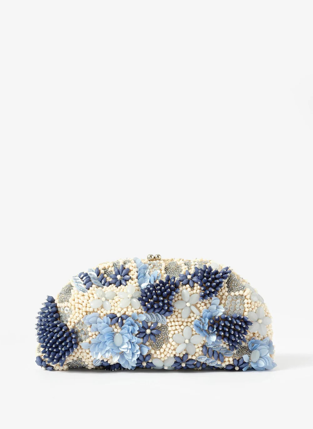Ari Blue Beaded Clutch Bag | Mint Velvet