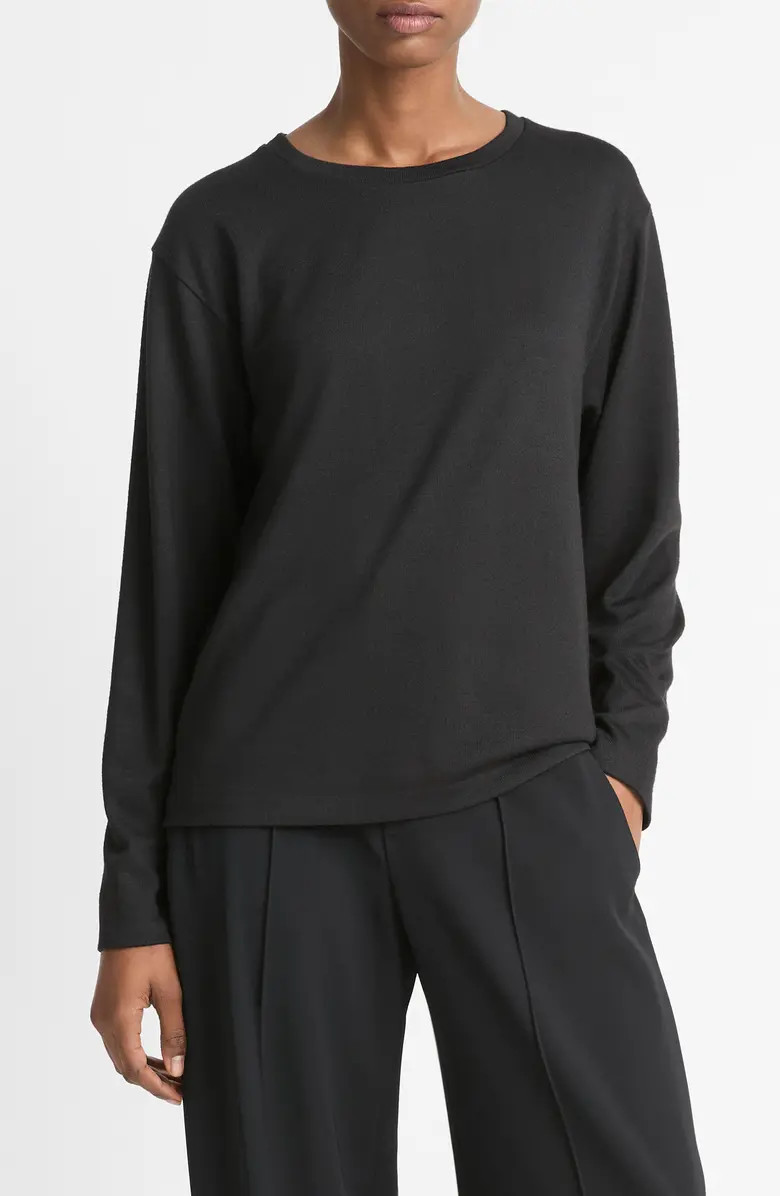 Vince Relaxed Long Sleeve Crewneck Top | Nordstrom | Nordstrom