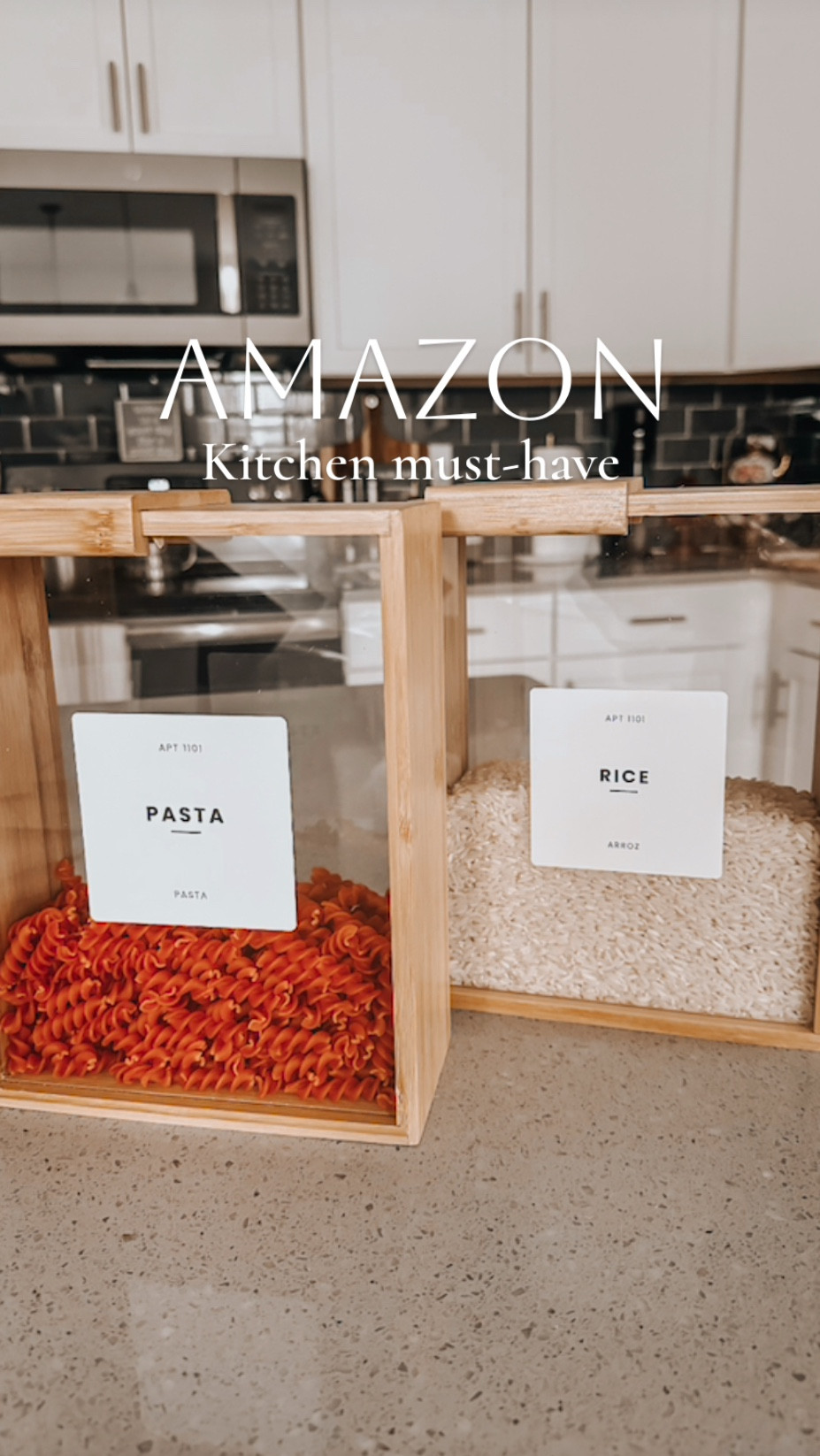 🌾 Upgrade your pantry in style!
This wood kitchen organizer keeps your rice, pasta, and dry goods beautifully stored and easy to grab. 