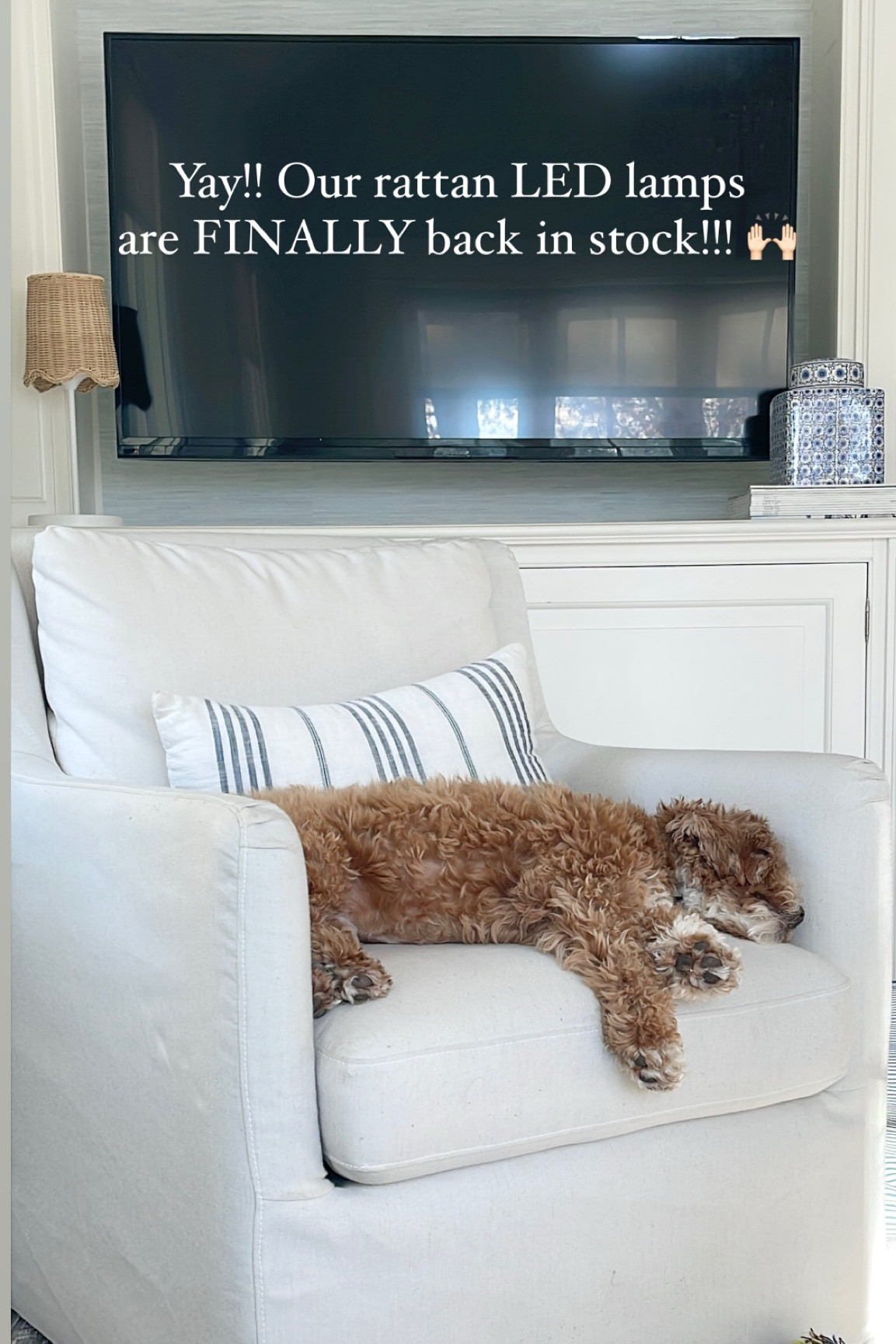 Yay!! Our rattan led portable table lamps are FINALLY back in stock!! 🙌🏻 so cute and super versatile! Use on a bookshelf, countertop or tablescape!! 🤍

Our swivel chair is discontinued but I linked similar options 

#LTKFindsUnder100 #LTKHome