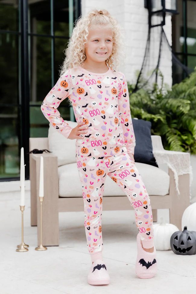 Kids Halloween Icon Pajama Set | Pink Lily