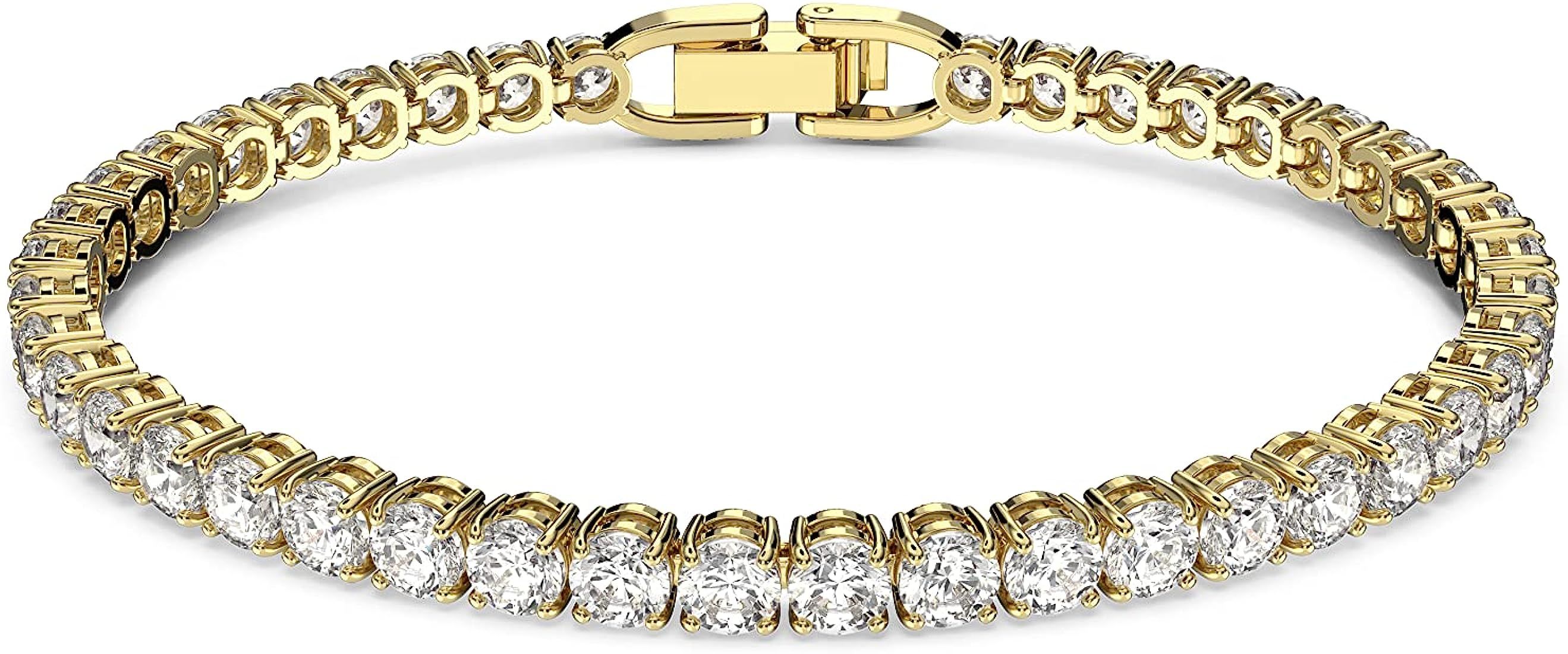 SWAROVSKI Tennis Deluxe Crystal Bracelet and Necklace Jewelry Collection | Amazon (US)