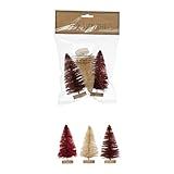 Creative Co-Op 2" Round x 4" H Sisal Bottle Brush Trees in Bag, Red, Cream Color & Burgundy, Set of  | Amazon (US)