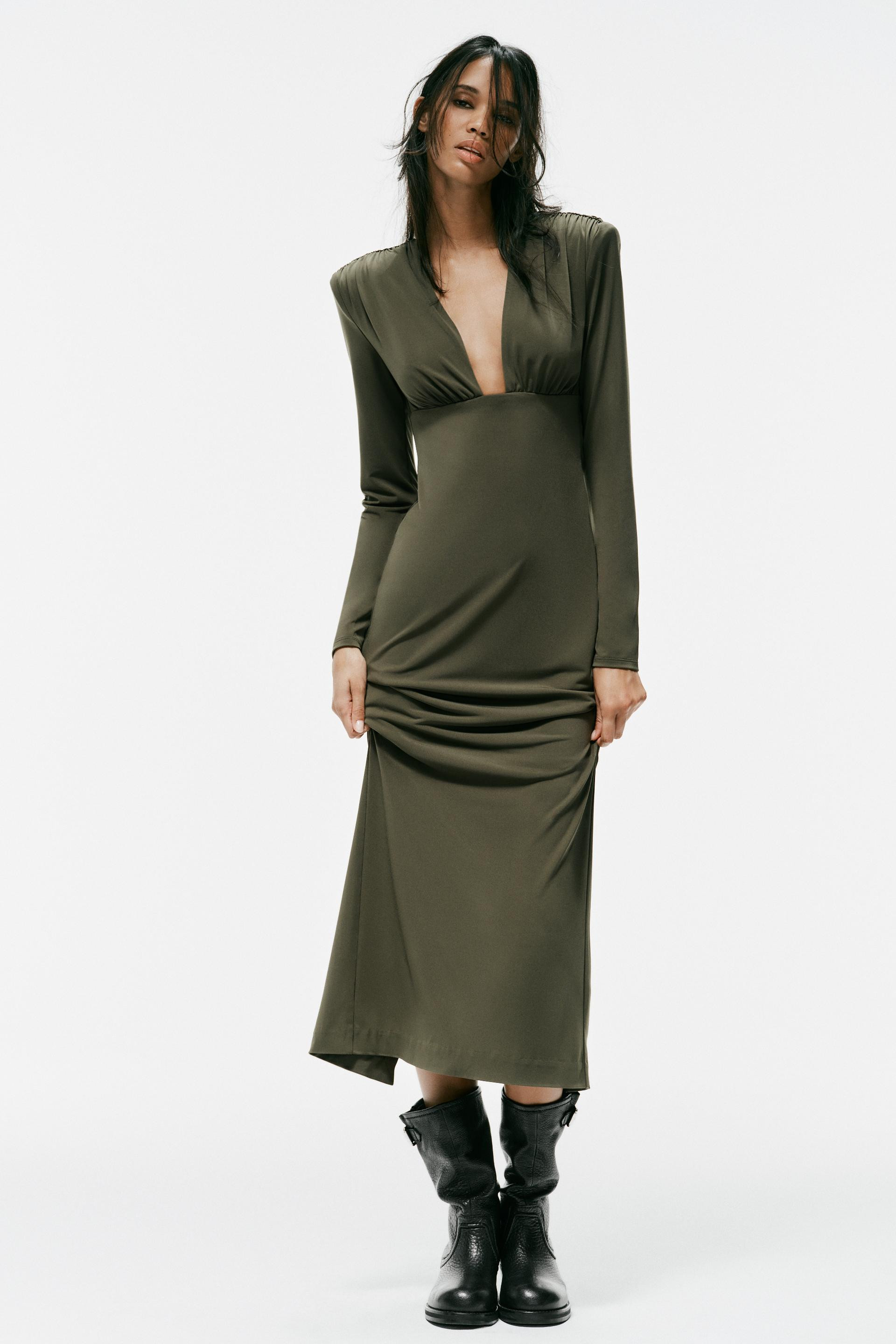 Zara - Short Flowy Ruffled Dress - Women - Black - Women | Zara US