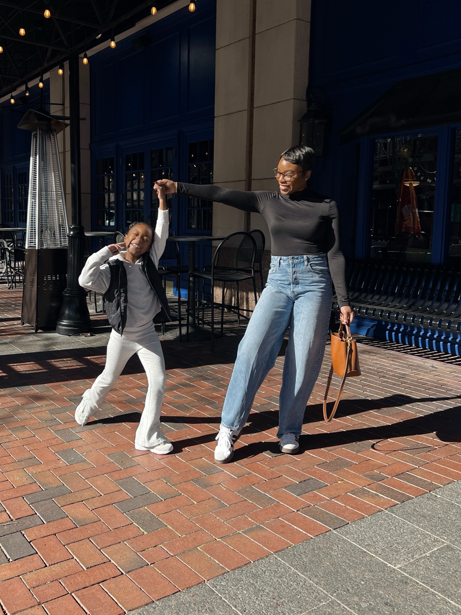 Mommy and me causal Winter outfit for a  quick brunch date! I love her little personality so much 🥰❤️ 

Black puffer vest, black turtleneck, adidas sneakers 

#LTKfindsunder50 #LTKfamily #LTKkids