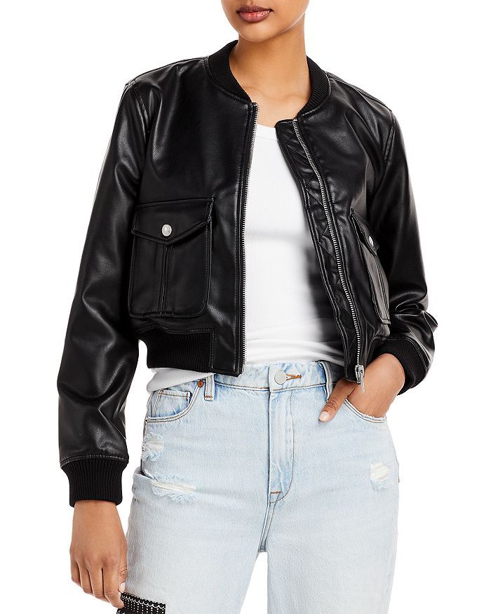 Faux Leather Bomber Jacket | Bloomingdale's (US)