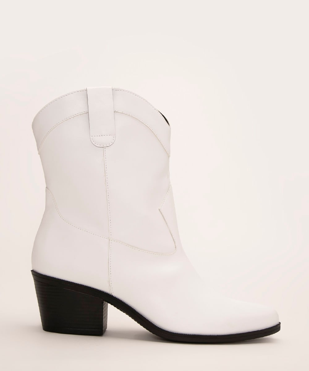 bota western salto médio oneself branco | C&A (BR)