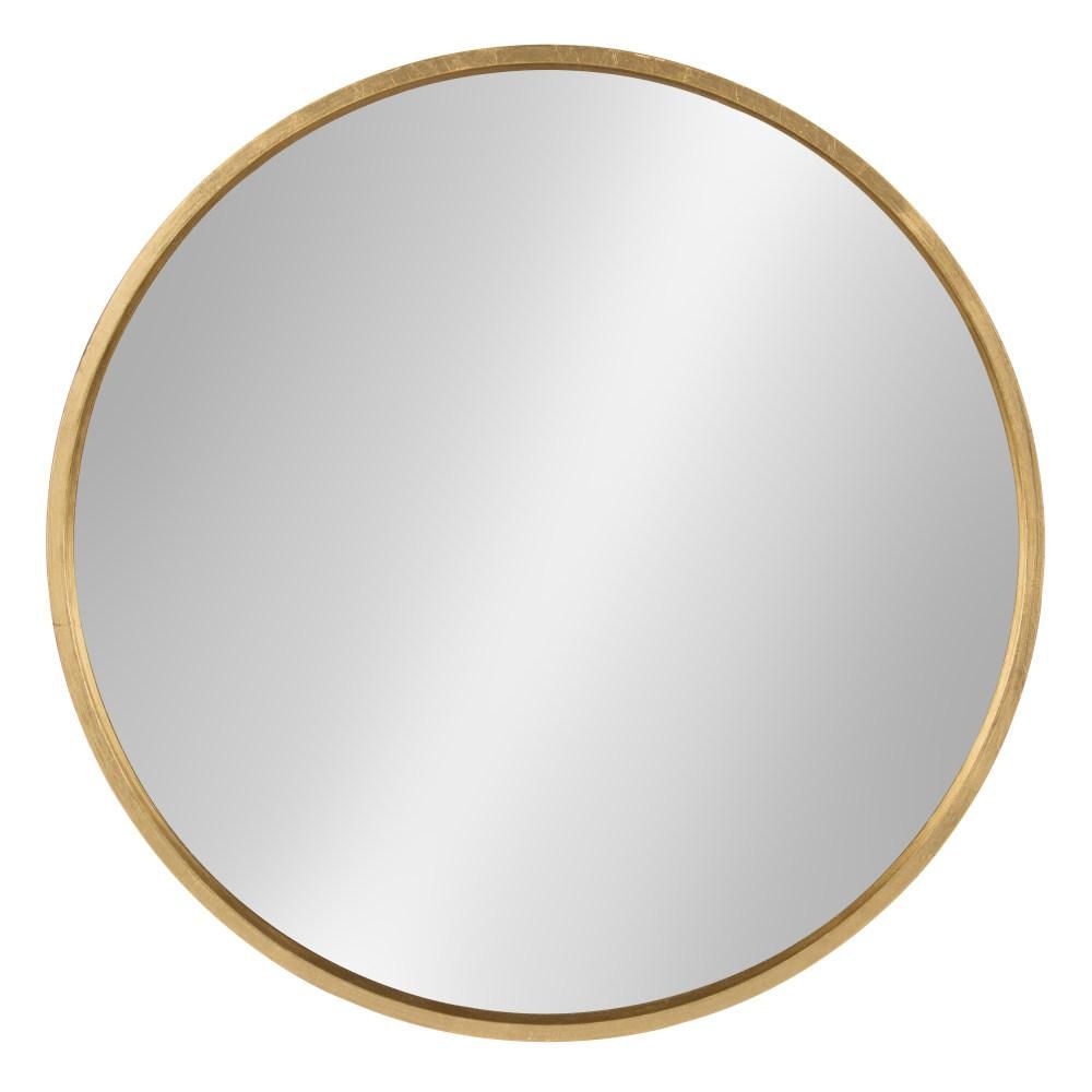 Travis Round Gold Mirror | The Home Depot