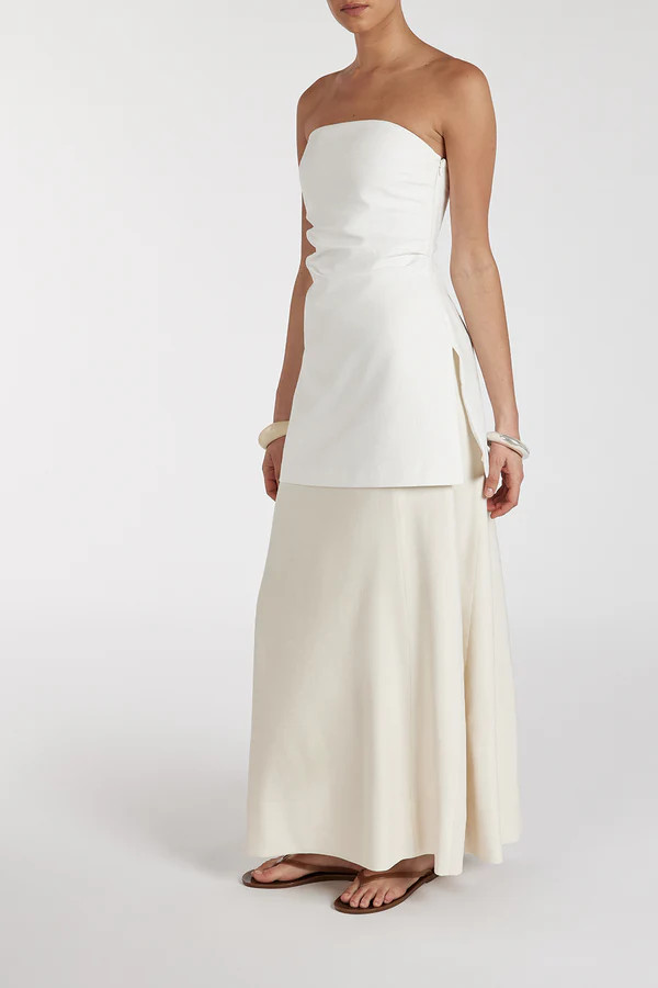 BRAX CREAM MIDI SKIRT | DISSH