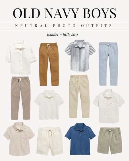 Old navy toddler boy fashion for spring. A round up of my favorites at Old Navy perfect for family photo outfits. 

Neutral boy style / neutral toddler boy outfits - old navy / toddler basics / toddler outfits / toddler pants - toddler white shirt  