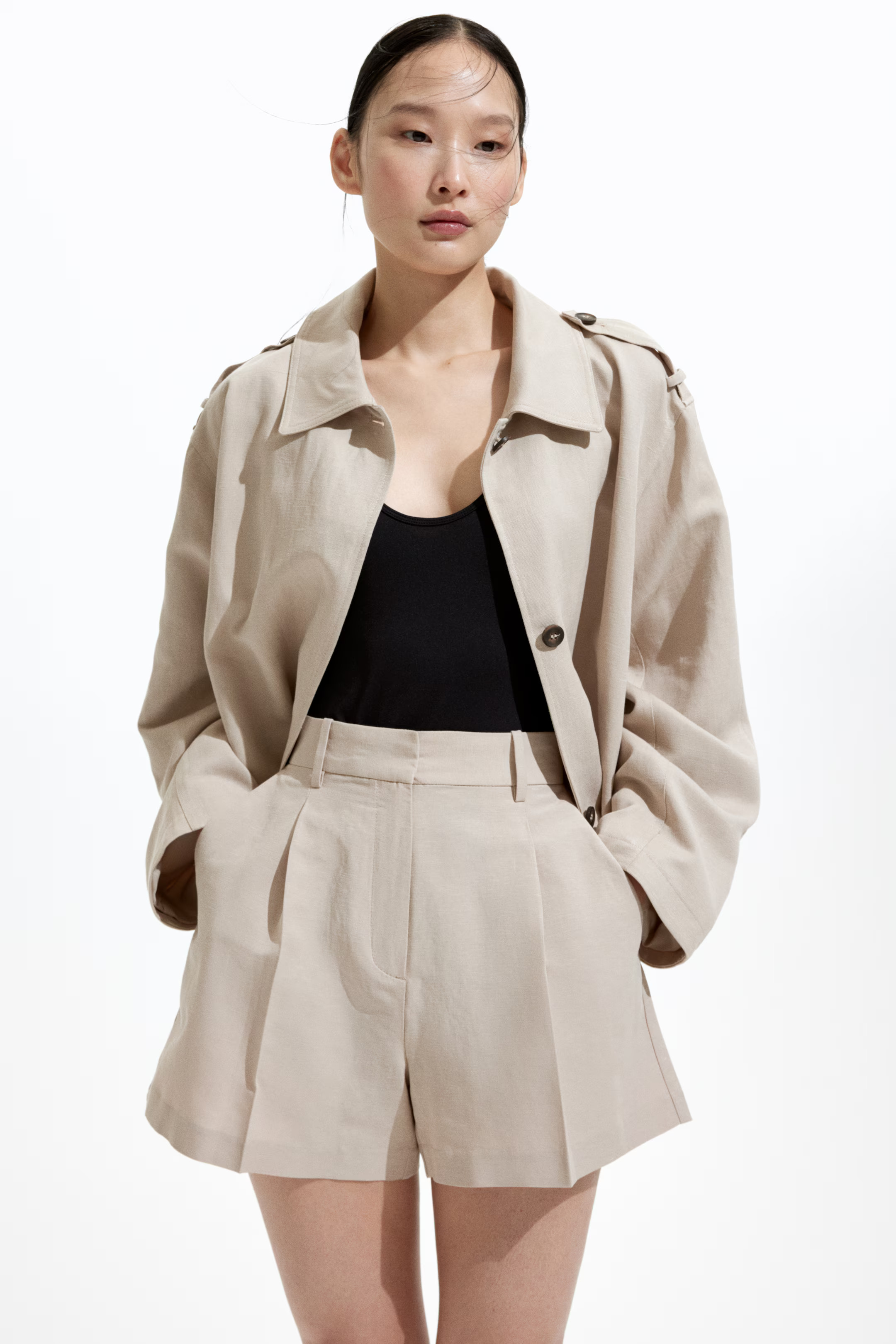 Linen-Blend Shorts | H&M (US + CA)