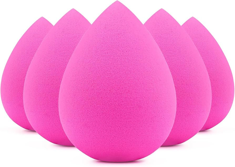 BEAKEY 5 Pcs Makeup Sponges, Latex Free Beauty Sponge for Flawless Liquid, Cream, and Powder Appl... | Amazon (US)
