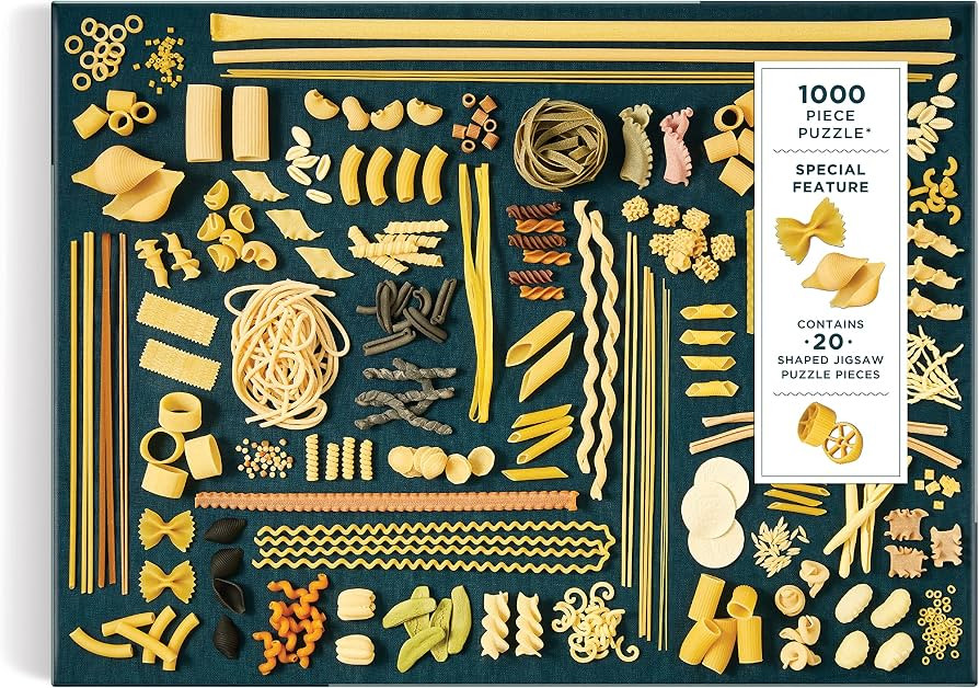 Galison The Art of Pasta – 1000 Piece Puzzle with Bright and Delicious Pasta Variety Artwork an... | Amazon (US)