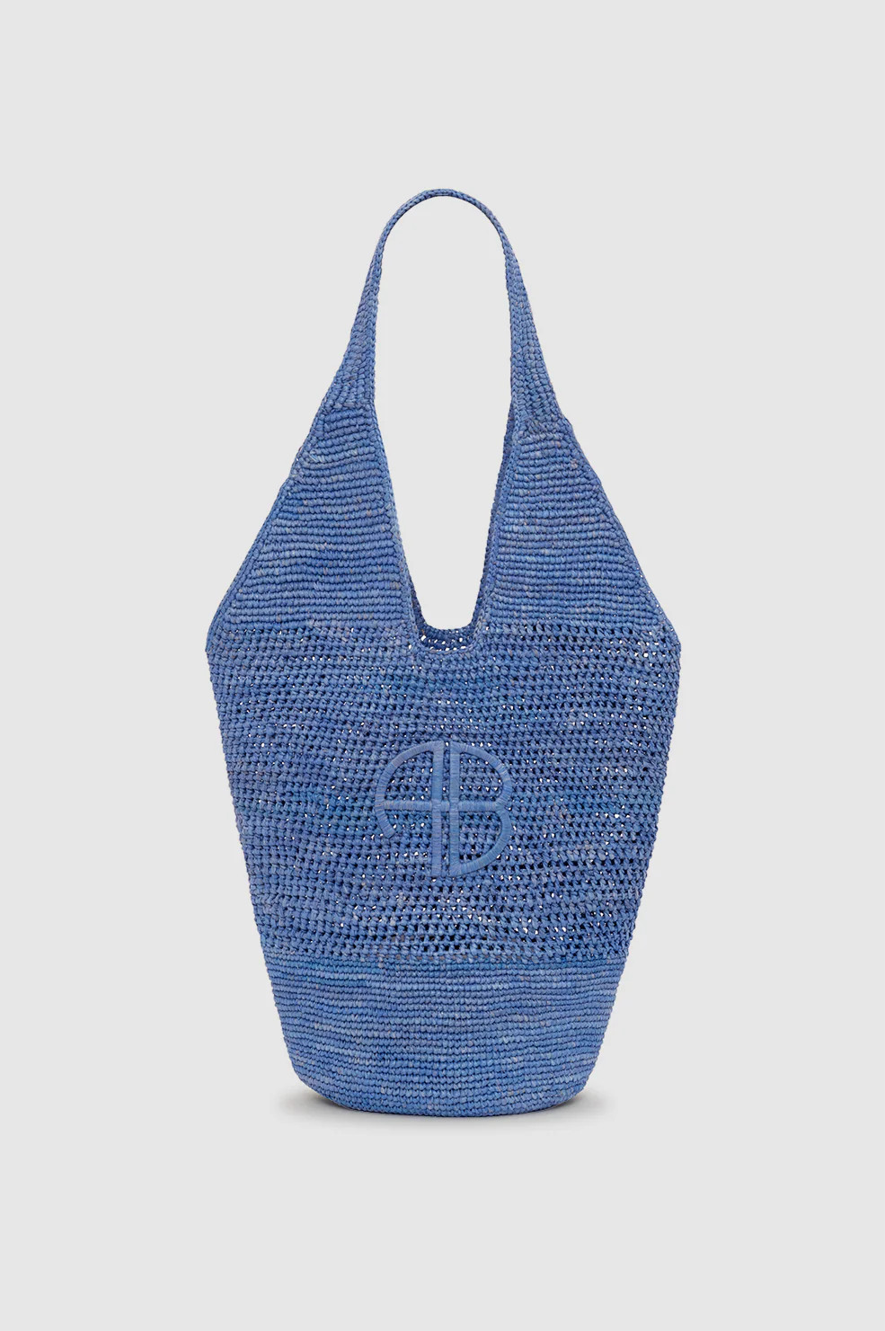 Leah Logo Hobo Raffia - Storm Blue | Anine Bing
