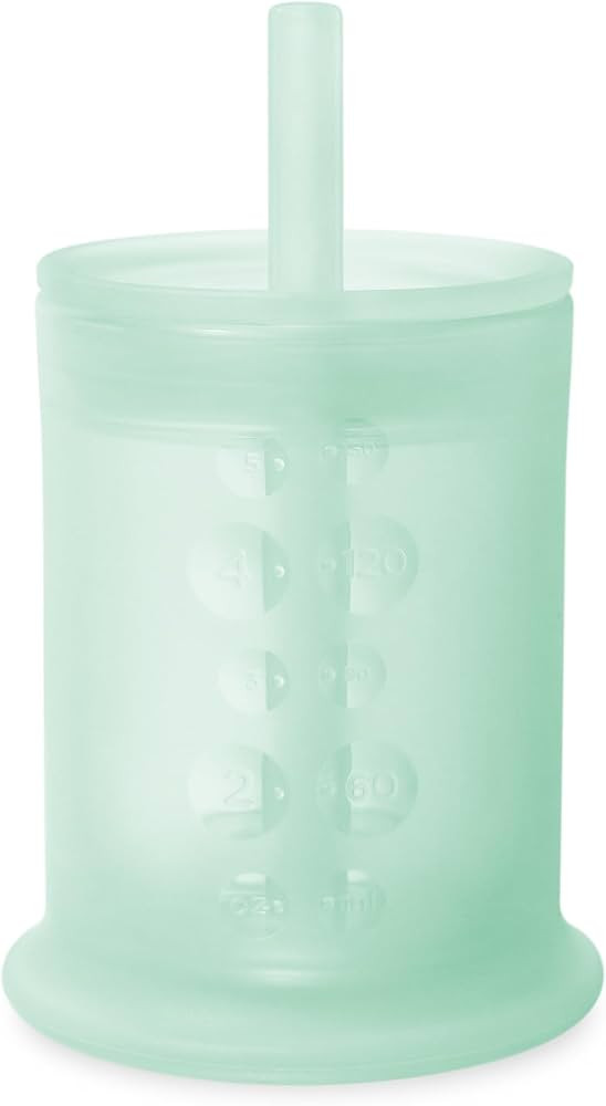Olababy Silicone Training Cup with Straw Lid | Babies Water Drinking Cup | 6+ Mo Infant To 12-18 ... | Amazon (US)