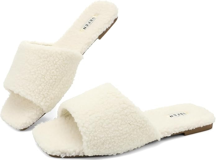 UBFEN Womens Mens Slippers Memory Foam Comfort Fuzzy Plush Lining Slip On House Shoes | Amazon (US)