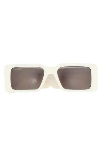 Off-White Milano 54mm Rectangular Sunglasses in White Dark Grey at Nordstrom Rack | Nordstrom Rack