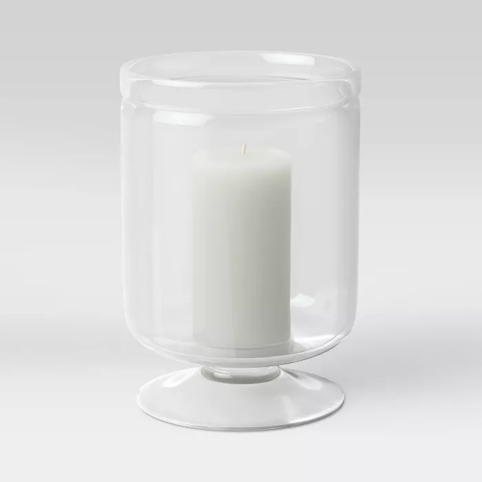 11" x 7.8" Glass Hurricane Candle Holder - Threshold™ | Target