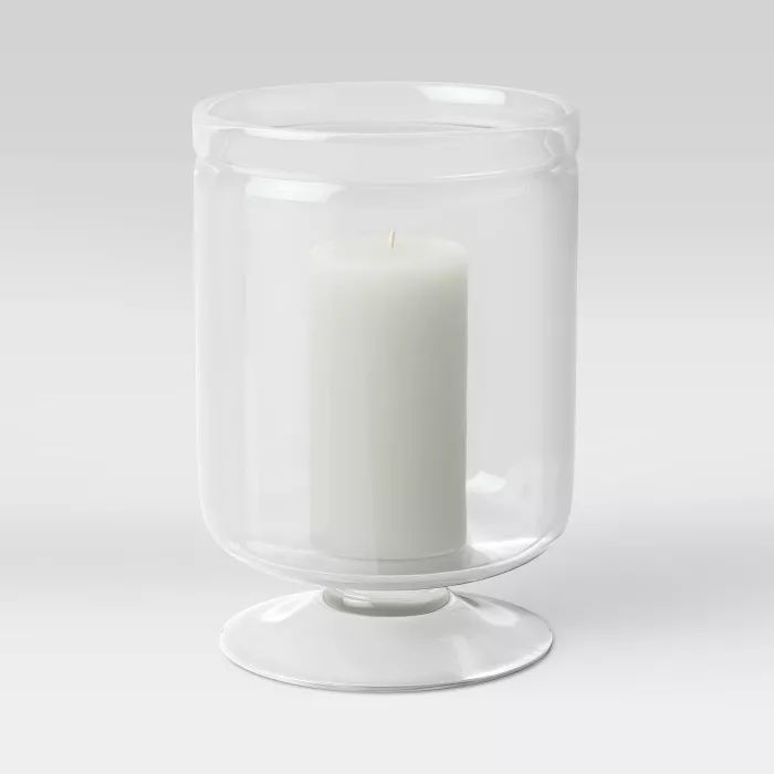 11&#34; x 7.8&#34; Glass Hurricane Candle Holder - Threshold&#8482; | Target