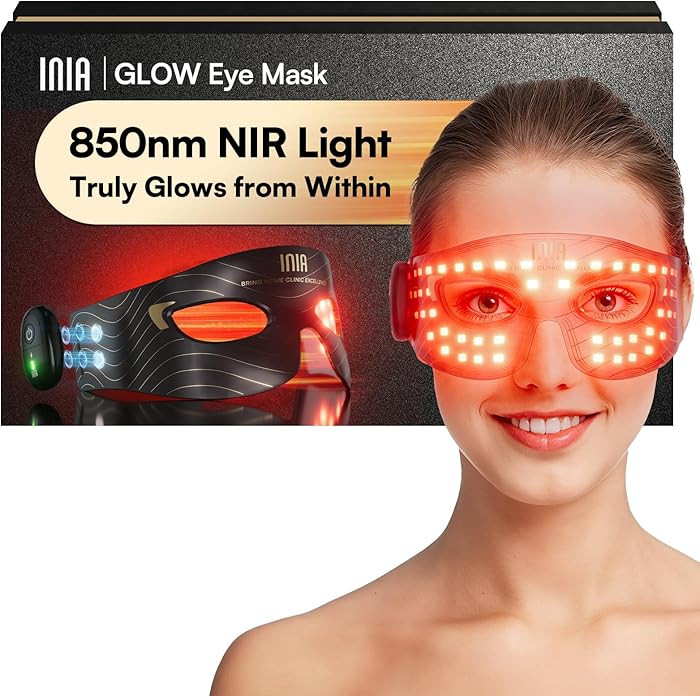 INIA Red Light Therapy Eye Mask for Under Eye Treatment & Rejuvenation - Skincare Device for Dark... | Amazon (US)