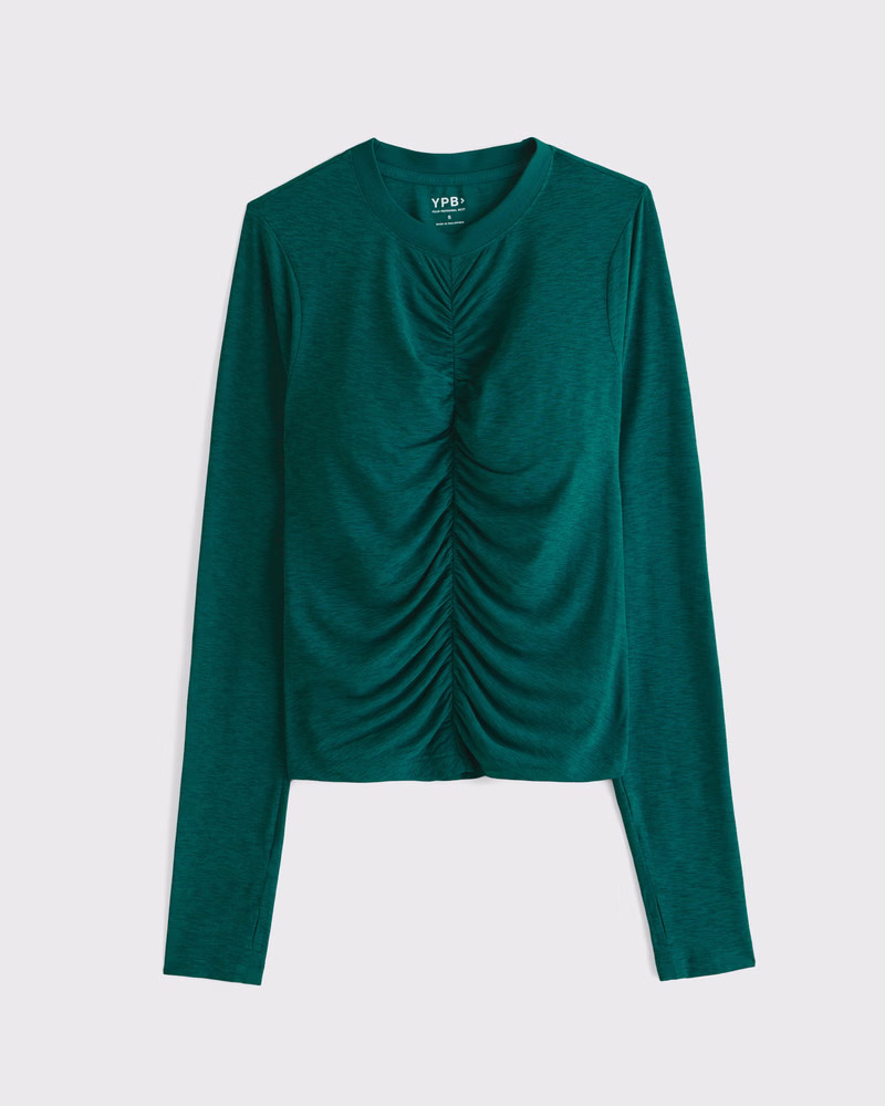 YPB Active Featherweight Long-Sleeve Ruched Tee | Abercrombie & Fitch (US)