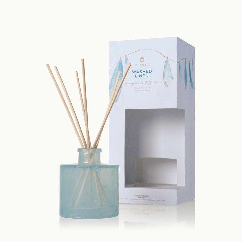 Buy Washed Linen Petite Reed Diffuser for USD 40.00 | Thymes | Thymes
