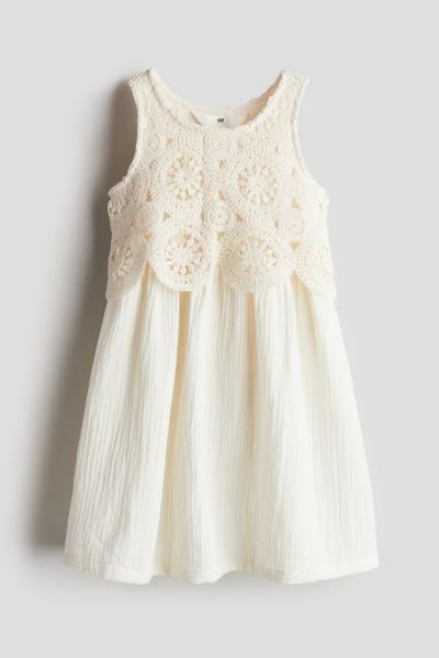 Crochet-look Muslin Dress | H&M (US + CA)