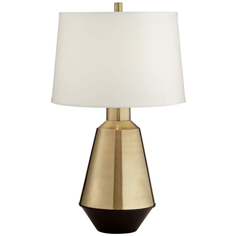 Possini Euro Cora 27 3/4" Brass Finish Modern Table Lamp | Lamps Plus