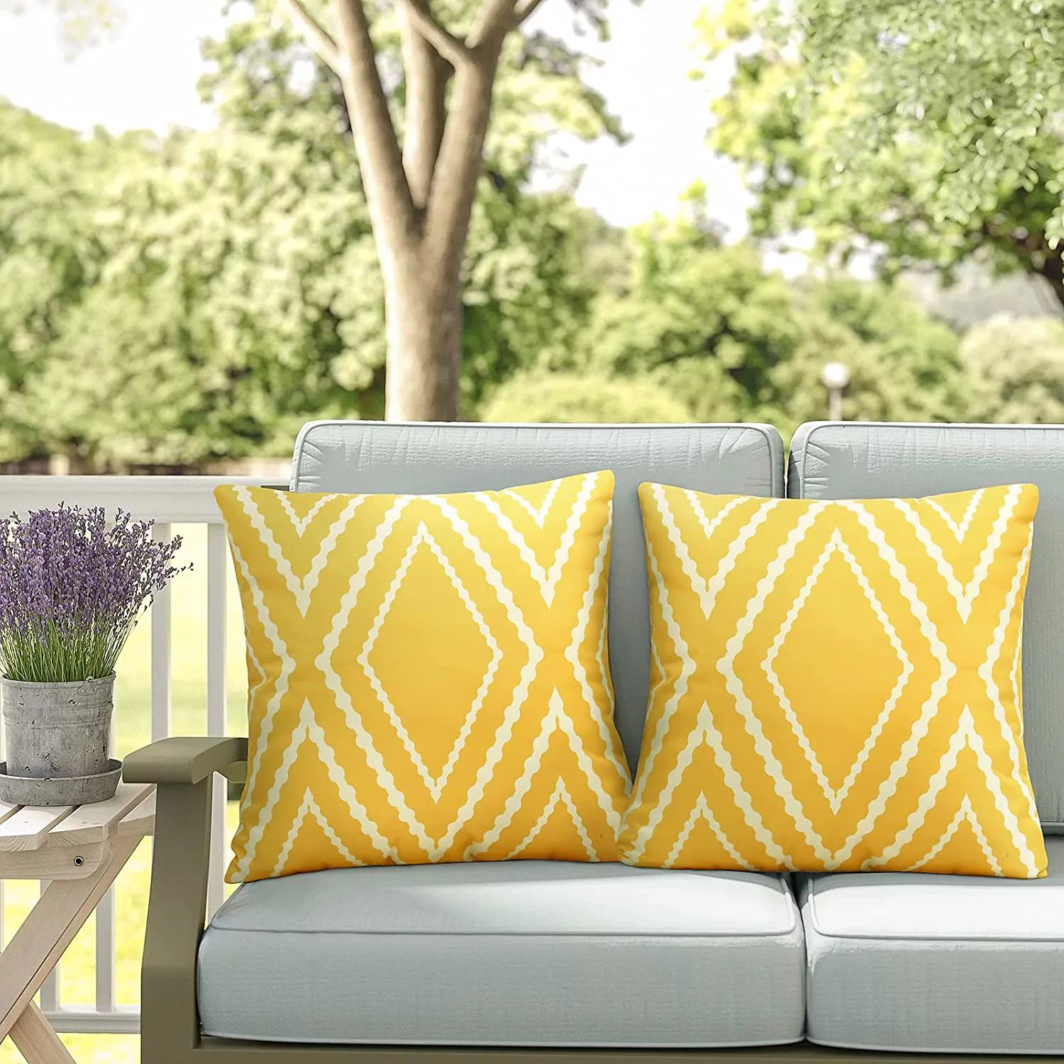 Outdoor Waterproof Boho Throw Pillow Covers Geometric Pillow Cases for Patio Garden Set of 2, 18 ... | Walmart (US)