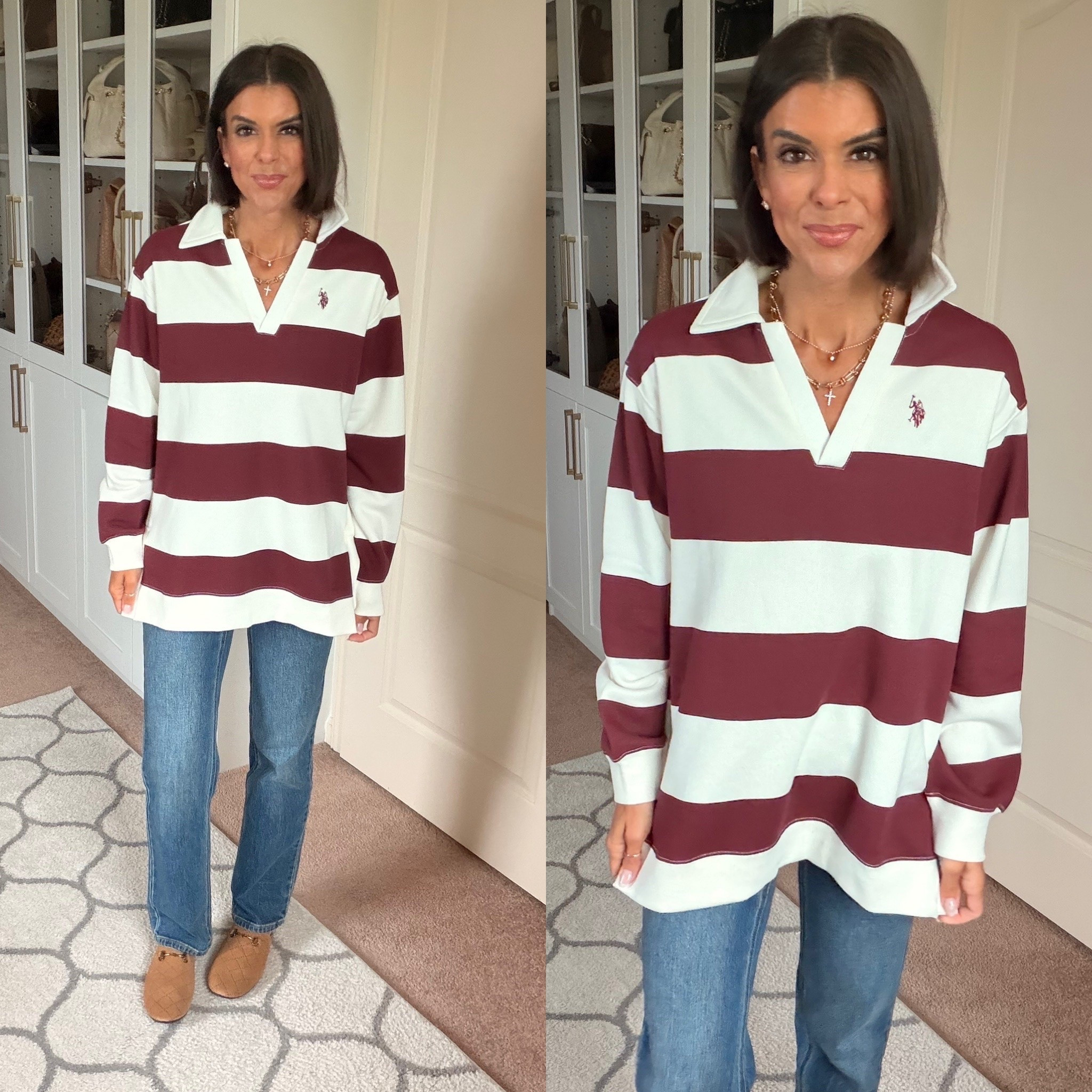 I love this Walmart polo! Size xs 
Size 0 in jeans

#LTKSaleAlert #LTKootd #LTKstorytime