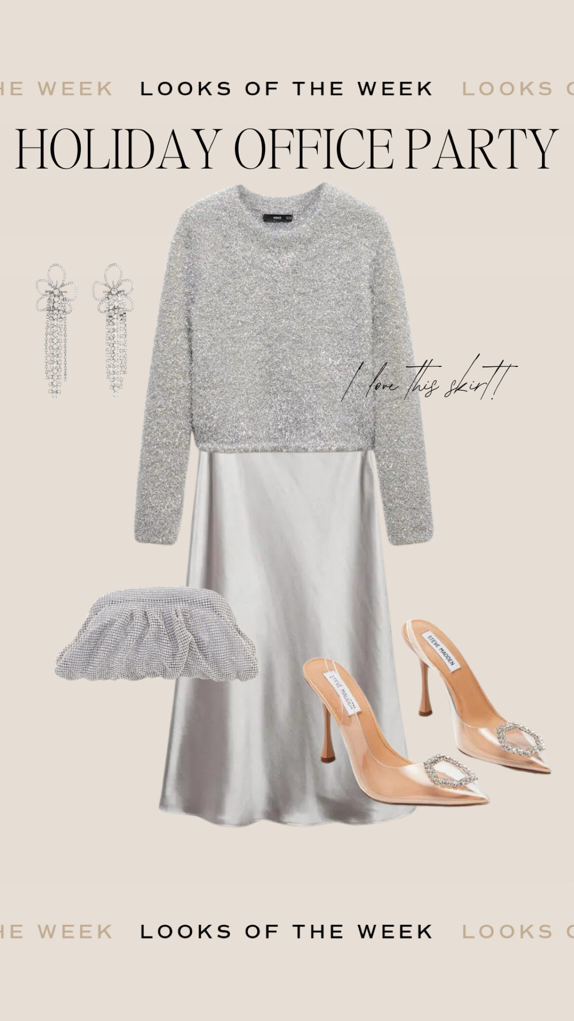 Holiday office party outfit idea styled by Becky 