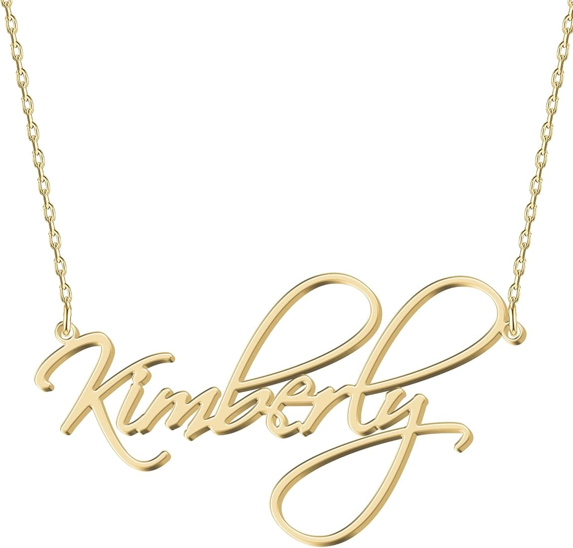 UMAGICBOX Personalized Dainty Name Necklace 18K Real Gold Plated Stainless Steel Hypoallergenic N... | Amazon (US)