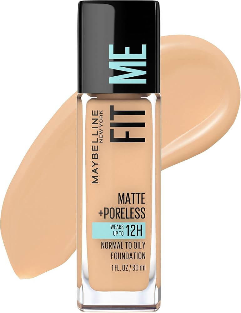 Maybelline Fit Me Matte + Poreless Liquid Oil-Free Foundation Makeup, Natural Beige, 1 Count (Pac... | Amazon (US)