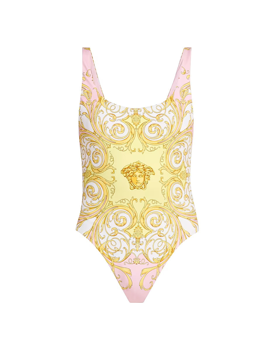 Women's Medusa Low-Back One-Piece Swimsuit - Pale Yellow Rose Quartz - Size XS | Saks Fifth Avenue